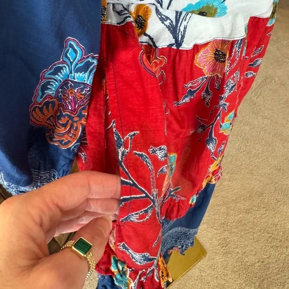 Lulalife Floral Bohemian Dress with Tassels - size M - Picture 8 of 11